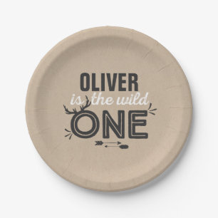 Wilder Pappteller 7" rustikales Kraftpapier wildes