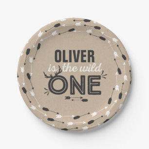 Wilder Pappteller 7" rustikales Kraftpapier wildes