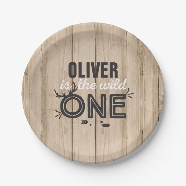 Wilder Pappteller 7" rustikales rustikales wildes (Vorderseite)