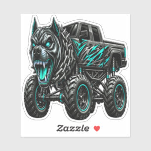 Wilder Pitbull Monster Truck Aufkleber