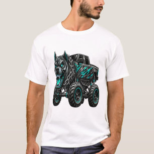 Wilder Pitbull-Monstertruck T-Shirt