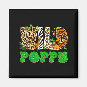 Wilder Ppy Zoo Safari-Tier Geburtstags-Matching-Fa Magnet
