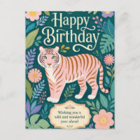 Wilder rosa Tiger Geburtstagsabenteuer