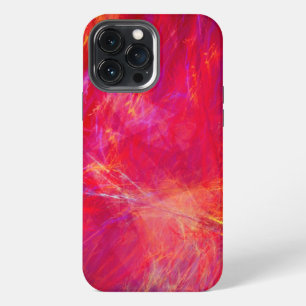 "Wilder Roter" - Abstrakte Fraktale Flammen Textur iPhone 13 Pro Max Hülle