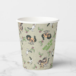 Wilder Rumpus-Feiertagsmuster Pappbecher