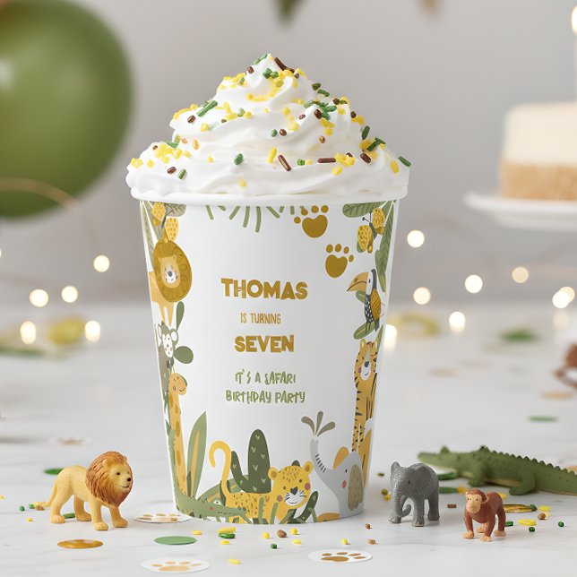 Wilder Safari-Kindergeburtstag Pappbecher (Von Creator hochgeladen)