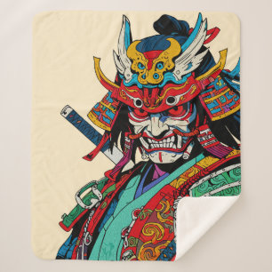 Wilder Samurai-Krieger – Farbiger japanischer Bush Sherpadecke