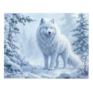 Wilder Schnewolf Raubtier Natur Winterkunst Notizblock