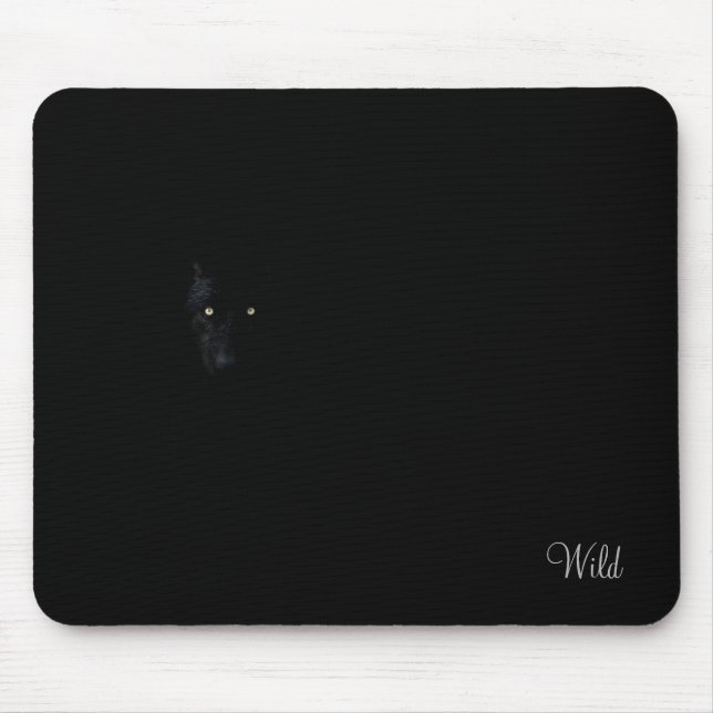Wilder schwarzer Jaguar-Mauspad Mousepad (Vorne)