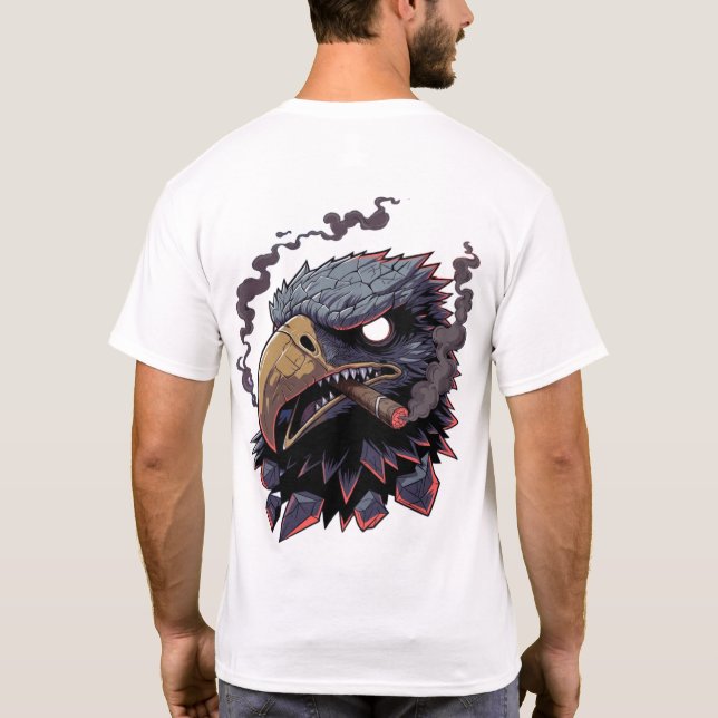 Wilder Steinadler-Maskottchen T-Shirt (Rückseite)