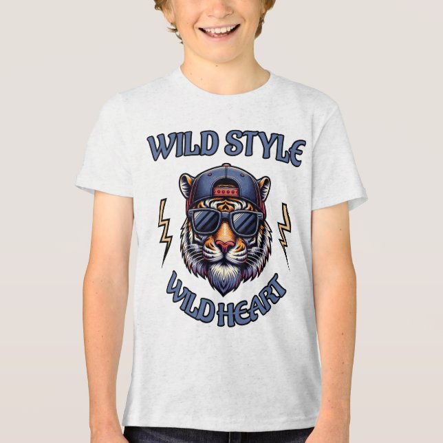 Wilder Stil, Wildes Herz 1 Tri-Blend Shirt (Vorderseite)
