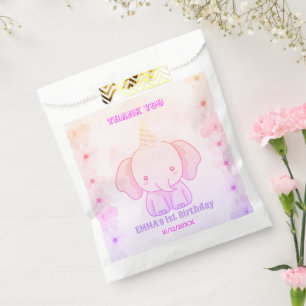 Wilder süßer Elefant zum 1. Geburtstag Geschenktütchen