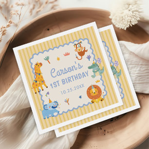 Wilder süßer Safari-Geburtstag zum 1. Serviette
