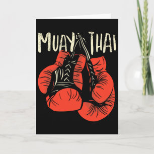 Wilder thailändischer Boxkampfstil für Kickboxen M Karte