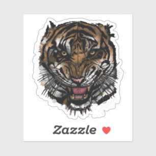 Wilder Tiger-Gesicht-Grafik-Wild-Raubtier-Vinyl-Ku Aufkleber