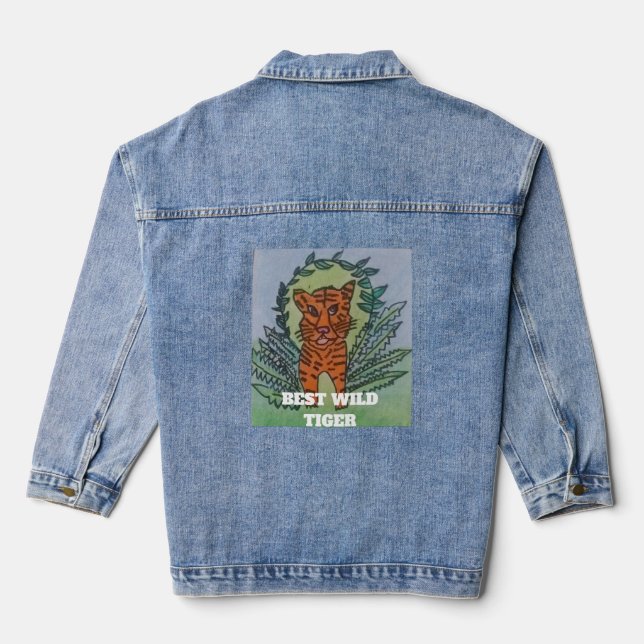 Wilder Tiger Jeansjacke (Rückseite)