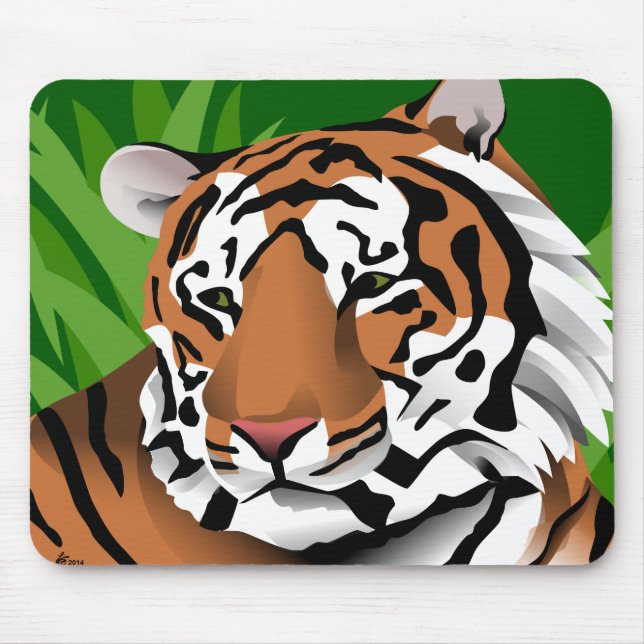 Wilder Tiger Mousepad (Vorne)