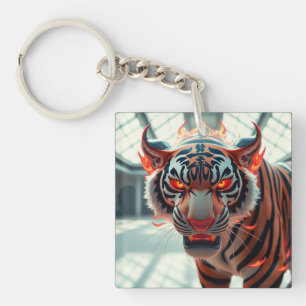 Wilder Tiger Schlüsselanhänger