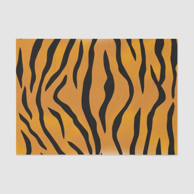 Wilder Tiger Stripes Muster Seidenpapier (Vorderseite)