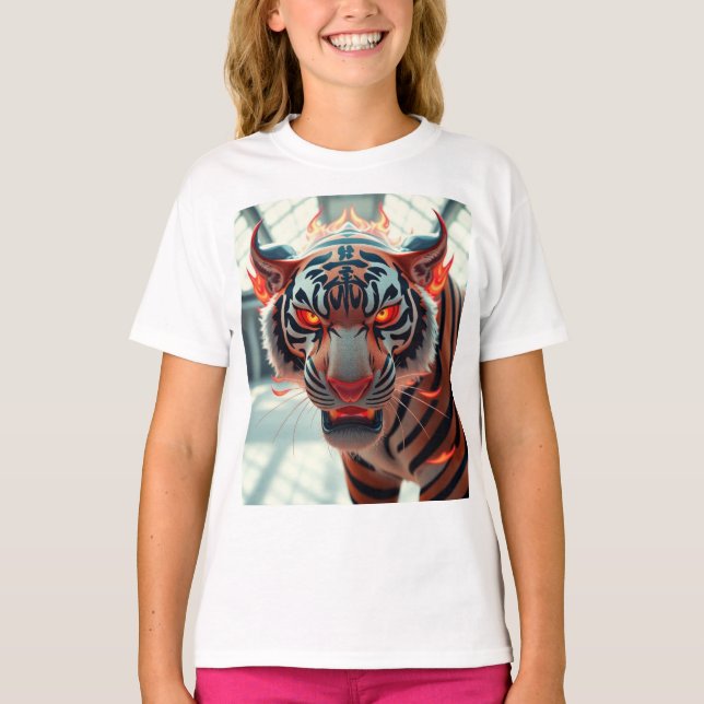 Wilder Tiger T-Shirt (Vorderseite)