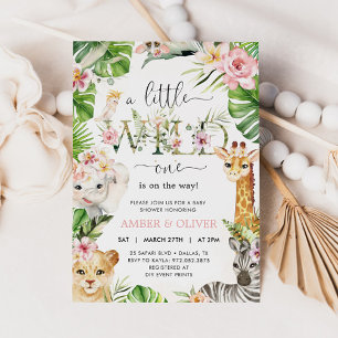 Wilder Tropischer Dschungel Boho Safari Baby Showe Einladung