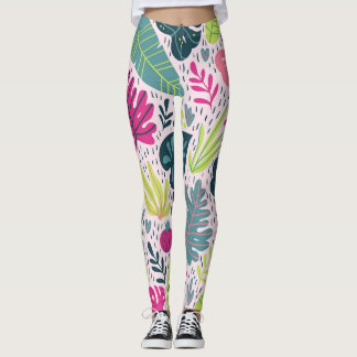 Wilder tropischer Regenwald, vintage wiederholende Leggings