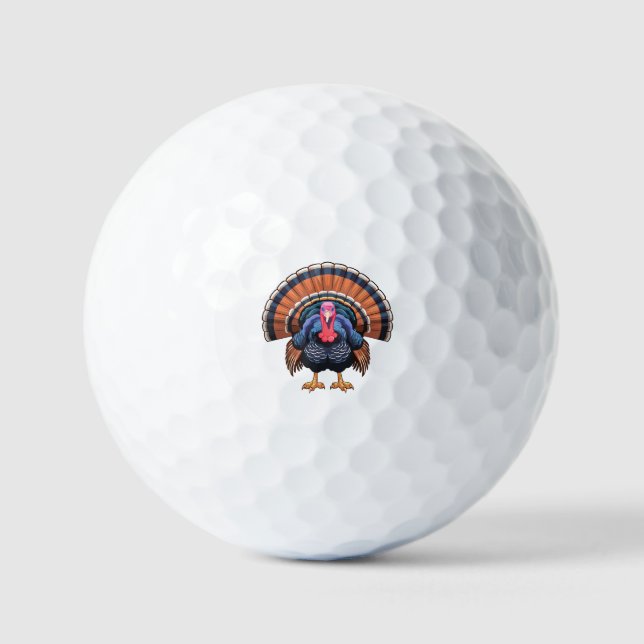 Wilder Truthahn Golfball (Vorderseite)