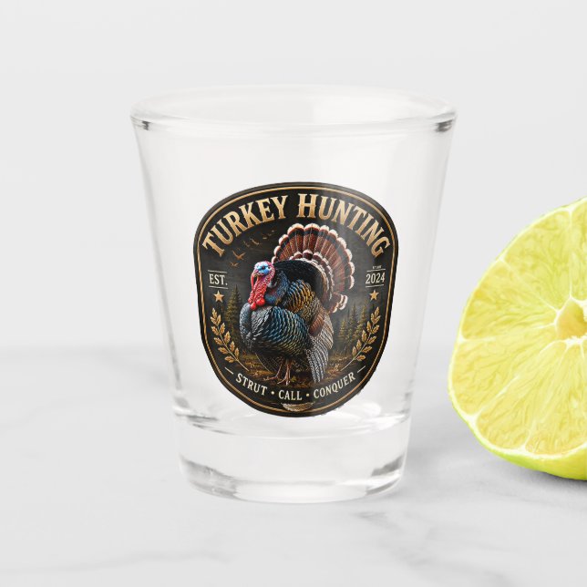 Wilder Truthahn   Schnapsglas (Vorderseite)