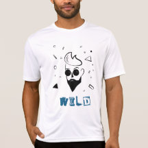 Wilder Typ - Sketched Man in Black, White & Blue