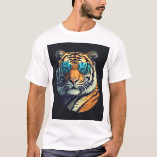 "Wilder und Cooler Tiger mit Sonnenbrille-T-Shirt" T-Shirt