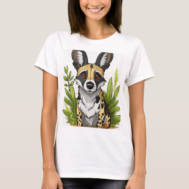 "Wilder und einzigartiger afrikanischer Wildhund-T T-Shirt (Vorderseite)