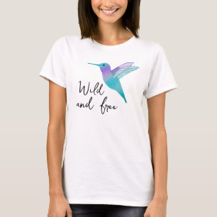 Wilder und freier Hummingbird-T - Shirt