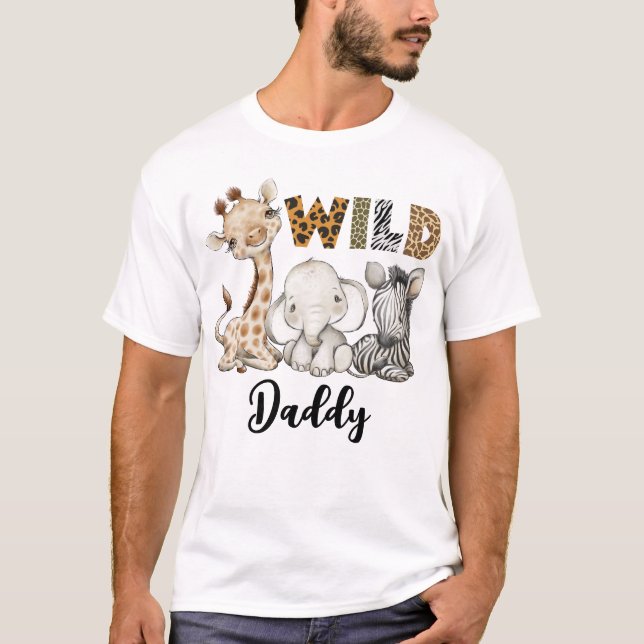 Wilder Vater des Birthday Boy Safari T - Shirt (Vorderseite)