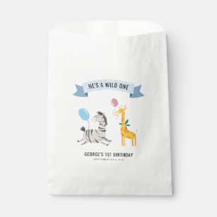 Wilder Waldtier-Giraffe-Zebra-Geburtstag Geschenktütchen