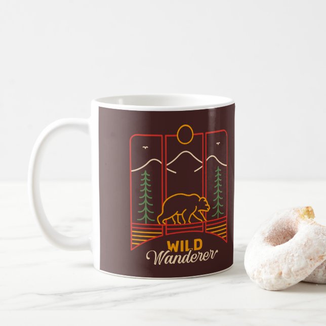 Wilder Wanderer Kaffeetasse (Mit Donut)