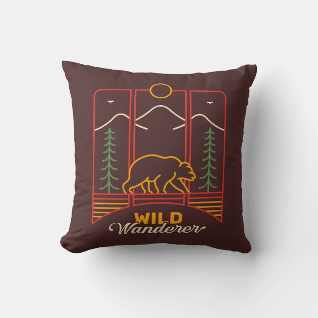 Wilder Wanderer Kissen (Vorderseite)