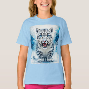 Wilder weißer Leopard T-Shirt