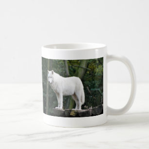 Wilder weißer Wolf Kaffeetasse
