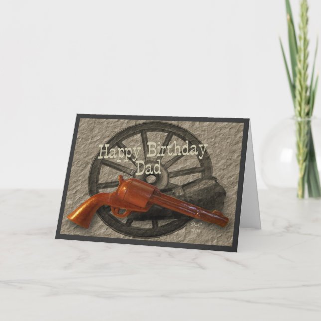 Wilder West~ alles- Gute zum GeburtstagVater Karte (Vorderseite)