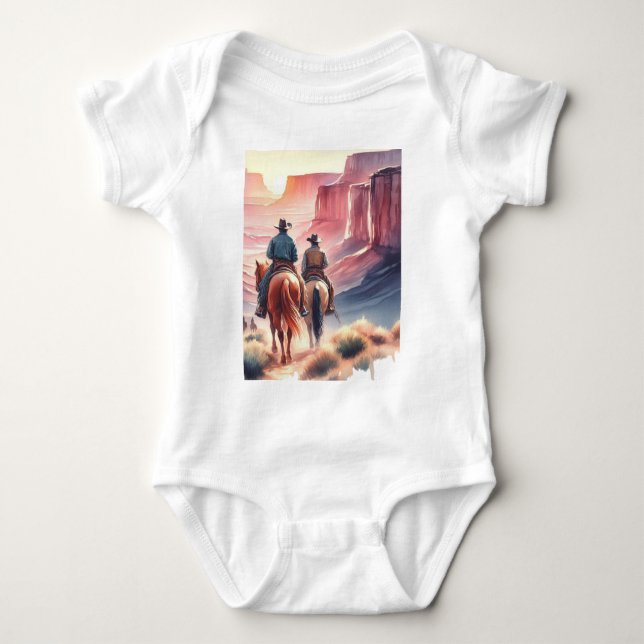Wilder West Cowboy  Baby Strampler (Vorderseite)