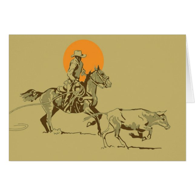 Wilder Westcowboy bei der Arbeit (Vorderseite (Horizontal))