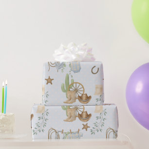 Wilder Westen Baby Cowboy Geschenkpapier