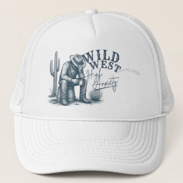 Wilder Westen High Anxiety | Lustiges Western-Desi Truckerkappe