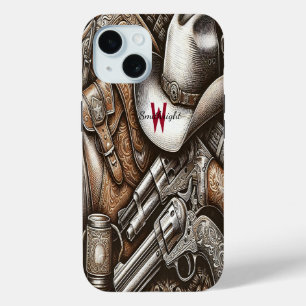Wilder Westen mit Cowboyhut und Waffen Case-Mate iPhone Hülle