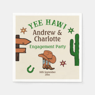 Wilder Westen Rustikale Cowboy Western Party Serviette