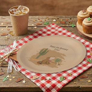 Wilder Westen Wüsten Cowboy Geburtstag Papier Tell Pappteller