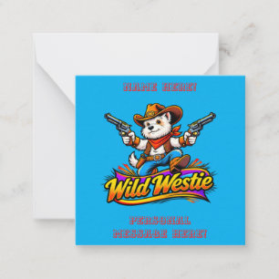 Wilder Westie-Cowboy-Hund Mitteilungskarte