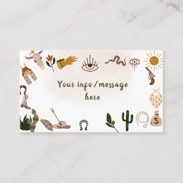 Wilder Westrodeo Cowboy Geburtstag Begleitkarte (Vorderseite)