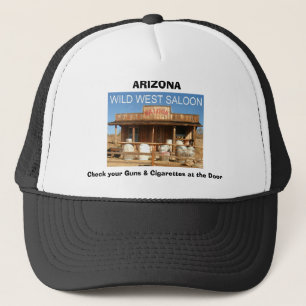 WILDER WESTsaal, ARIZONA, Karo Ihre Gewehre u. Ci Truckerkappe
