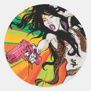 Wilder wilder Osten Runder Aufkleber